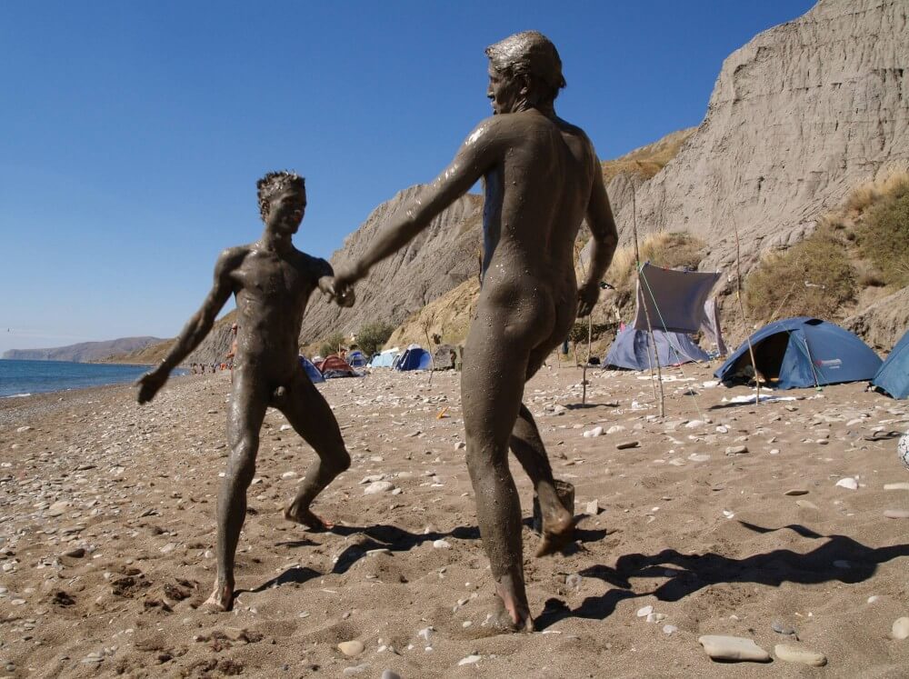 Jr Nudist Nude Beach Mud Soldiers photos - Naturists respect each other and those around them