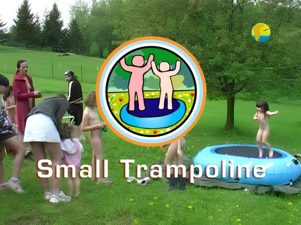 Naturist Freedom: Small Trampoline - Naturists are open to the world and the environment