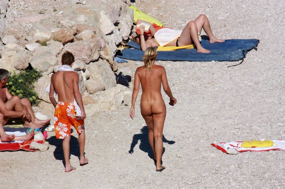 European Beach Entrance pics - We began to practice nudism consciously