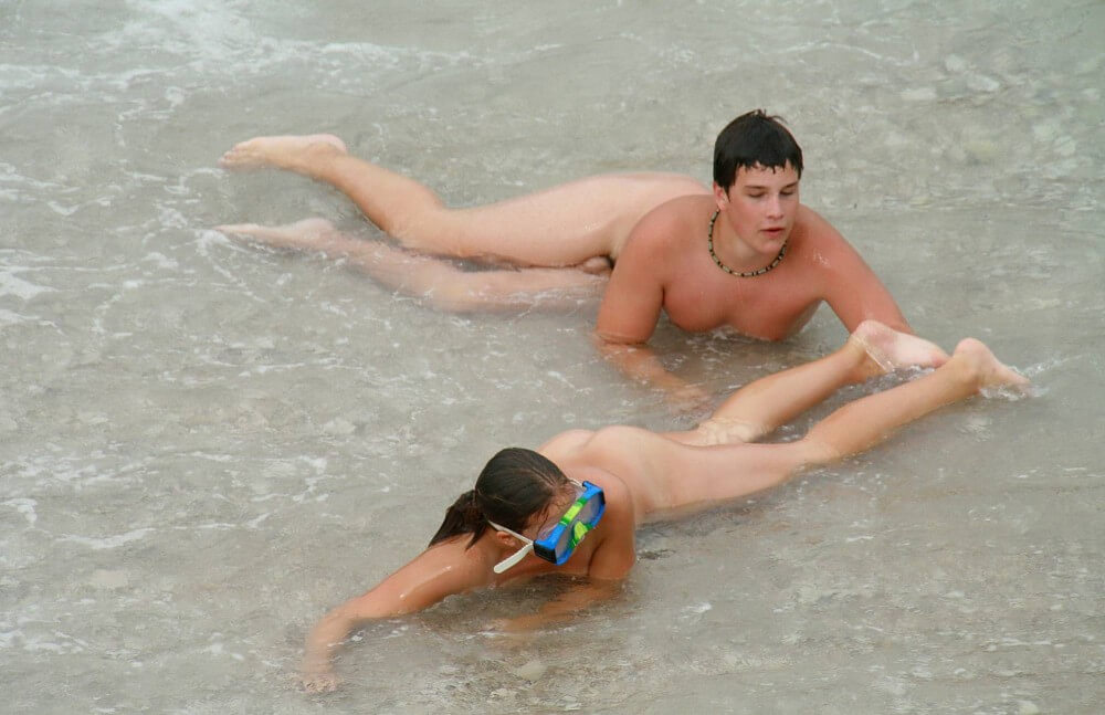 Wading In The Shallows pics - Benefits of naturist recreation and harmony with nature