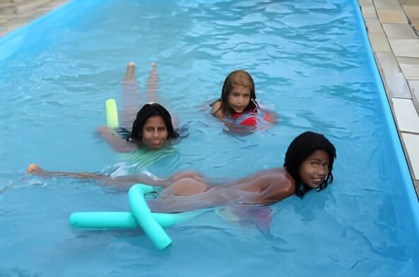 Tropic Pool Side Day - Brazil resort - Ordinary people as naturists