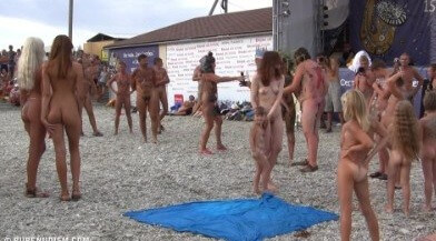 Cool Day At The Beach Full HD video - Nature provides inspiration and energy for the lives of naturists