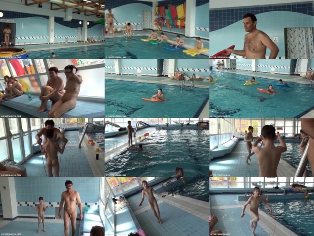 Poolside activities 2 Full HD - Blending in with the crowd of nudists